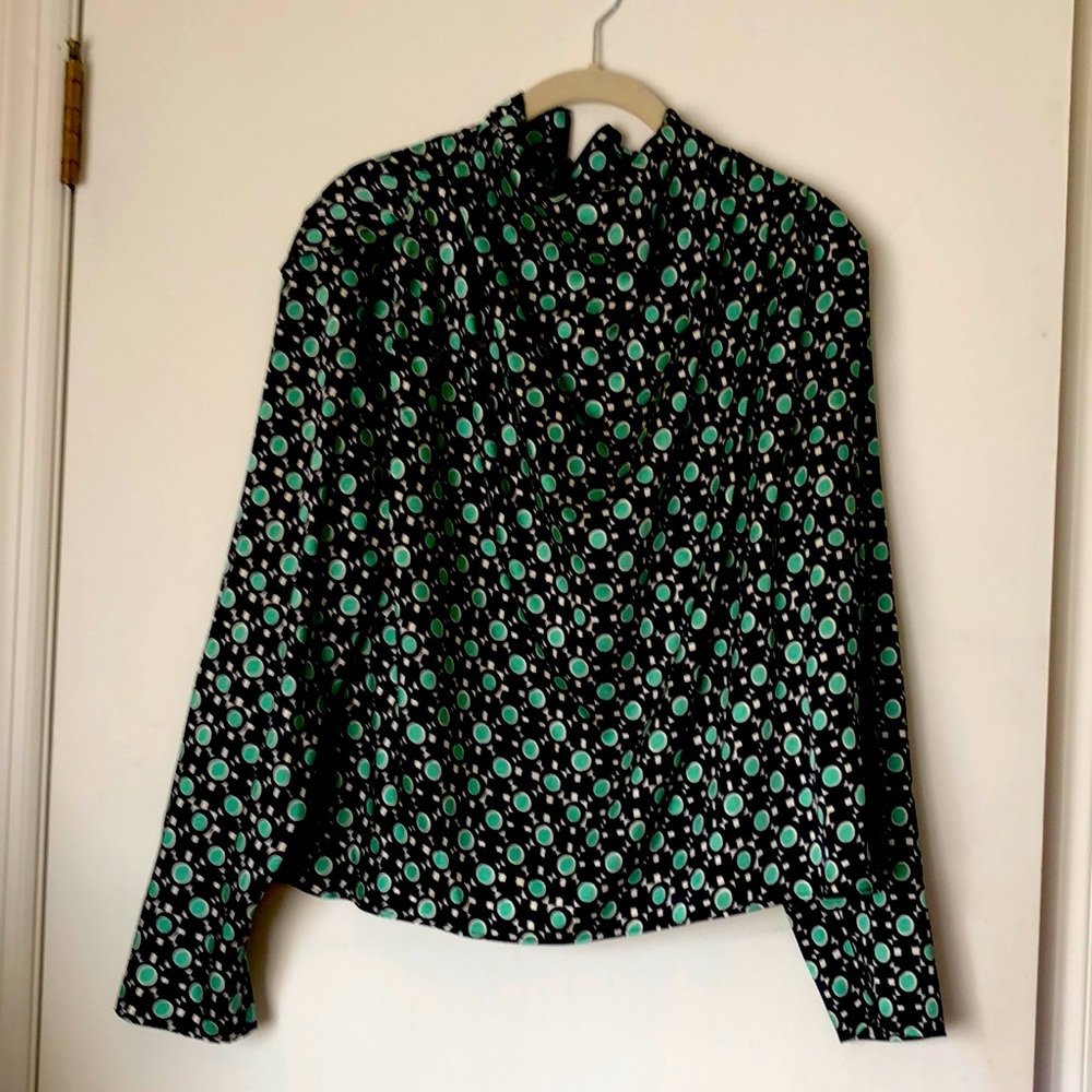 Zara geometric pattern blouse